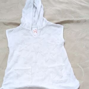 Cat & Jack White Hooded Top with Star Design